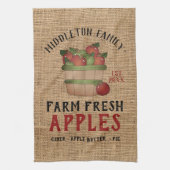 Bauernhof Frische 🍎 Äpfel Geschirrtuch (Vertikal)