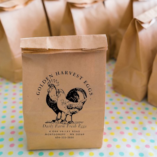 Bauernhof Frische Bio Hühnereier Farm Gummistempel