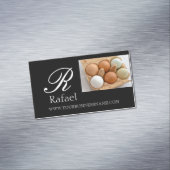 Bauernhof-frische Ei-elegantes Magnetische Visitenkarte (Beispiel)