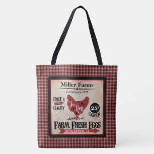 Bauernhof-frische Ei-personalisierte Tasche