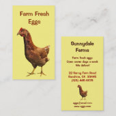 Bauernhof-frische Ei-Visitenkarte Visitenkarte (Vorne/Hinten)