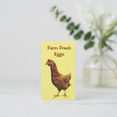 Bauernhof-frische Ei-Visitenkarte Visitenkarte (Stehend Vorderseite)