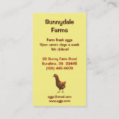 Bauernhof-frische Ei-Visitenkarte Visitenkarte (Rückseite)