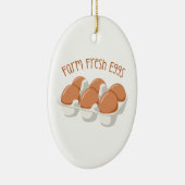 Bauernhof-frische Eier Keramikornament (Rechts)