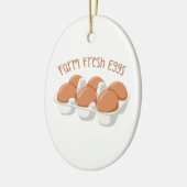 Bauernhof-frische Eier Keramikornament (Links)
