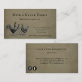 Bauernhof Frische Eier Land Visitenkarte (Vorne/Hinten)