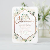 Bauernhof Frische rustikale Hochzeitsinformationen Begleitkarte (Stehend Vorderseite)