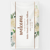 Bauernhof Frische Rustikale Landflora Willkommen Banner (Vertikal)