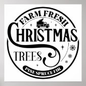 Bauernhof Frische Weihnachtsbäume Pine Spruce Fir Poster (Vorne)