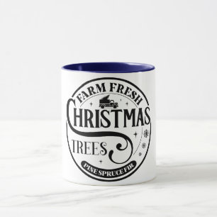 Bauernhof Frische Weihnachtsbäume Pine Spruce Fir Tasse