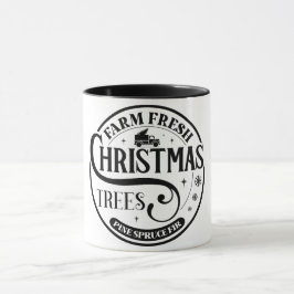 Bauernhof Frische Weihnachtsbäume Pine Spruce Fir Tasse