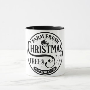 Bauernhof Frische Weihnachtsbäume Pine Spruce Fir Tasse