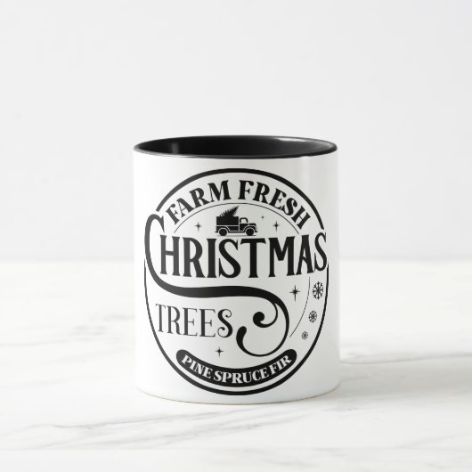 Bauernhof Frische Weihnachtsbäume Pine Spruce Fir Tasse (Zentrum)