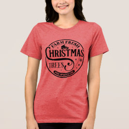 Bauernhof Frische Weihnachtsbäume Pine Spruce Fir Tri-Blend Shirt