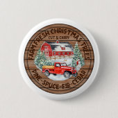 Bauernhof Frische Weihnachtsbaumen Button (Vorderseite)