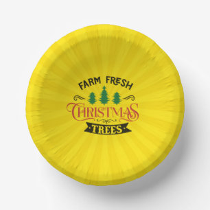 Bauernhof Frische Weihnachtsbaumen Design-54394 Pappteller