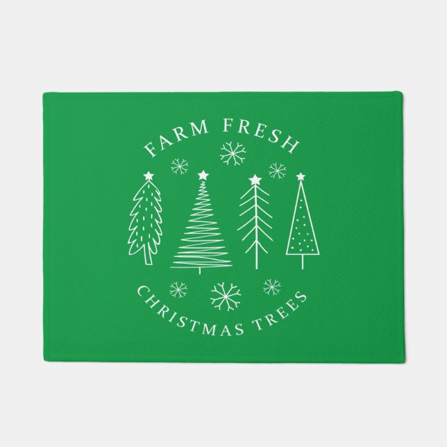 Bauernhof Frische Weihnachtsbaumen Fußmatte (Vorderseite)
