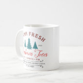 Bauernhof Frische Weihnachtsbaumen Kaffeetasse (Vorderseite Links)