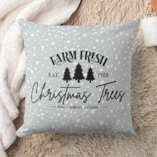 Bauernhof Frische Weihnachtsbaumen Kissen