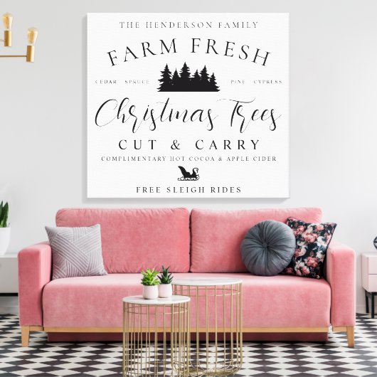 Bauernhof Frische Weihnachtsbaumen Leinwanddruck (Insitu (Wohnzimmer))