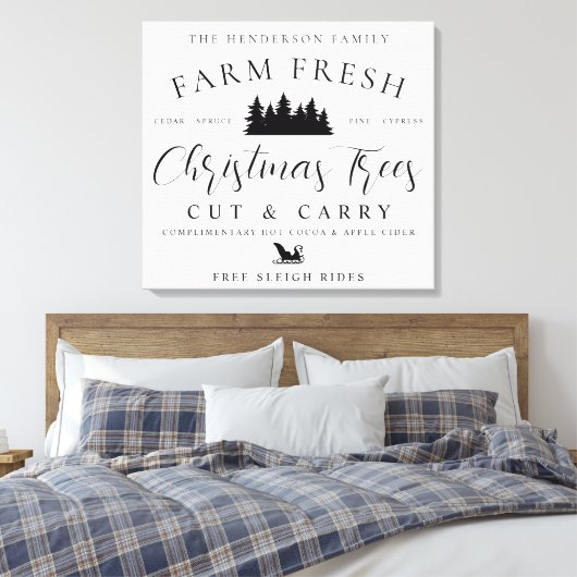 Bauernhof Frische Weihnachtsbaumen Leinwanddruck (Insitu (Schlafzimmer))