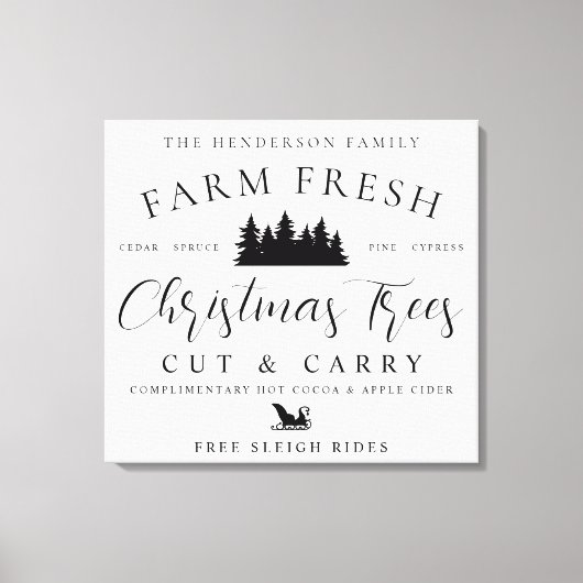 Bauernhof Frische Weihnachtsbaumen Leinwanddruck (Vorderseite)