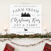 Bauernhof Frische Weihnachtsbaumen Leinwanddruck