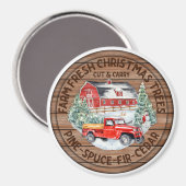Bauernhof Frische Weihnachtsbaumen Magnet (Vorderseite/Rückseite)