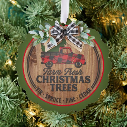 Bauernhof Frische Weihnachtsbaumen Ornament Karte (Insitu (Baum))