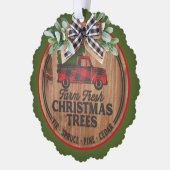 Bauernhof Frische Weihnachtsbaumen Ornament Karte (Links)