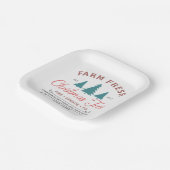 Bauernhof Frische Weihnachtsbaumen Pappteller (Gewinkelt)