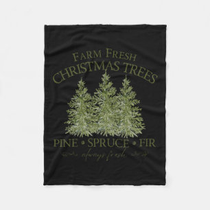 Bauernhof Frische Weihnachtsbaumen Pine Spruce Fri Fleecedecke