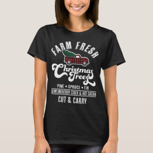 Bauernhof Frische Weihnachtsbaumen - Red Truck Wei T-Shirt