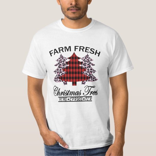 Bauernhof Frische Weihnachtsbaumen T-Shirt (Vorderseite)