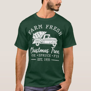 Bauernhof Frische Weihnachtsbaumen Weihnachtsbaum T-Shirt