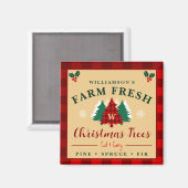 Bauernhof Frische Weihnachtsbaumen - Weihnachtsmus Magnet (Vorderseite/Rückseite)