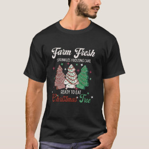 Bauernhof Frische Weihnachtsbaumkuchen Funny Tree T-Shirt