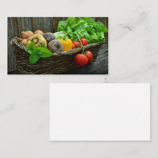 Bauernhof-Frischgemüse Visitenkarte (Vorne/Hinten)
