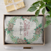 Bauernhof Frohe Weihnachtskraut Pine Cone Familie Seidenpapier (Geschenk)