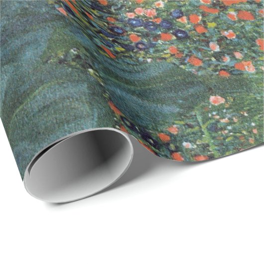 Bauernhof-Garten Gustav Klimt mit Sonnenblumen Geschenkpapier (Rolleneckpunkt)