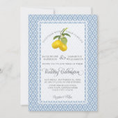 Bauernhof Garten Lemon BOHO Citrus Marine und Whit Einladung (Vorderseite)