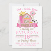 Bauernhof Geburtstag Einladung (Vorderseite)