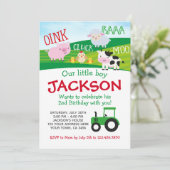 Bauernhof Geburtstag Einladung (Stehend Vorderseite)