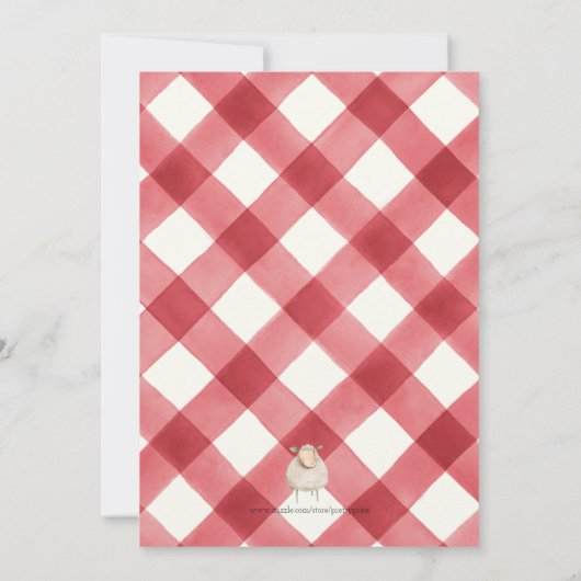 Bauernhof Geburtstag Einladung Junge oder Mädchen  (Rückseite)