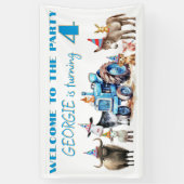 Bauernhof Geburtstag Traktor Tier Party Willkommen Banner (Vertikal)