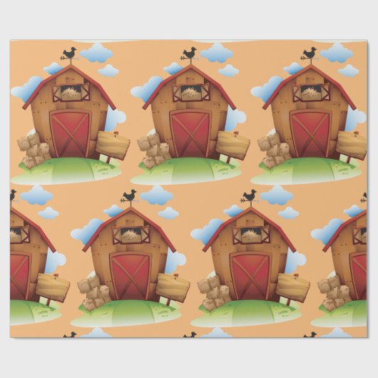 Bauernhof Geschenkpapier (Flach)