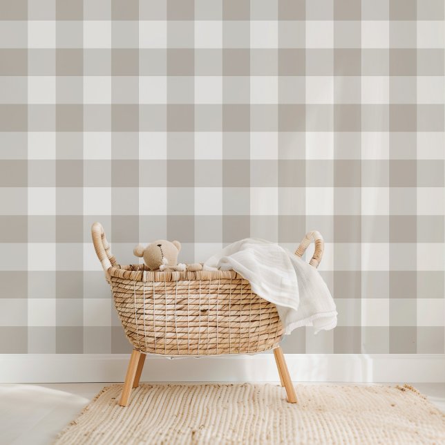 Bauernhof Gingham Dove Gray Tapete (Von Creator hochgeladen)