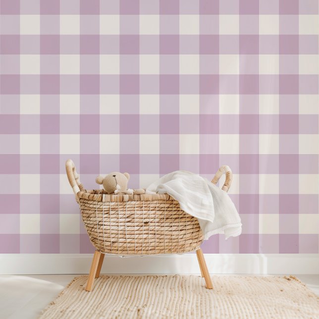 Bauernhof Gingham Lavender Fields Tapete (Von Creator hochgeladen)