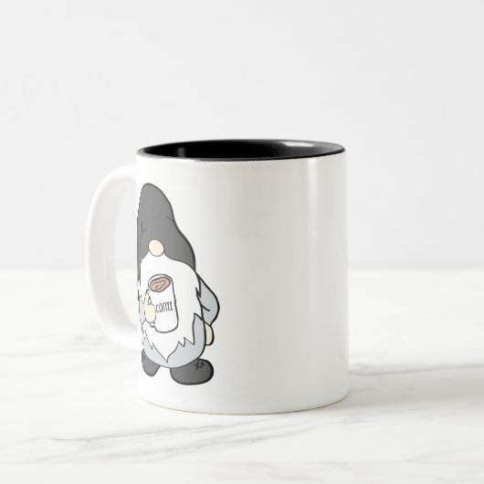 Bauernhof Gnome mit Lumpy Coffee Tasse (Vorderseite Links)