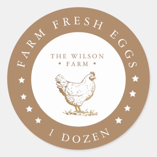 Bauernhof Goldsterne Ei Karton Sticker (Vorderseite)